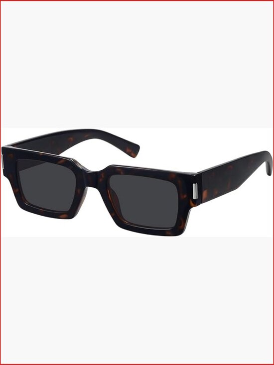 Retro 90s Chunky Square Sunglasses UV400 Protection Unisex Rectangle Shades main image 4